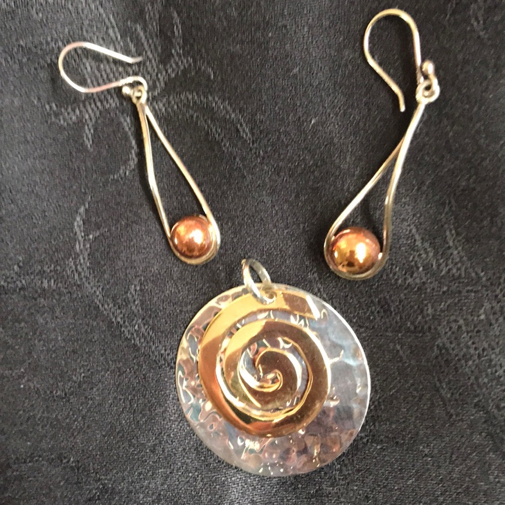 Sterling/Copper Earrings/Charm